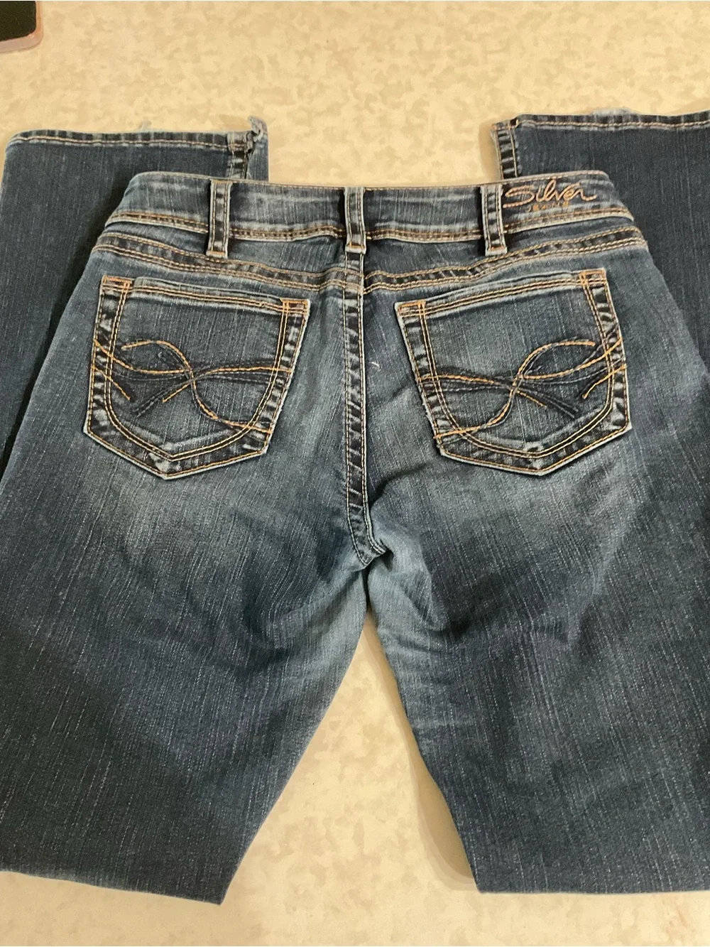 Silver Jeans Straight Leg Women's bootcut Jeans in Dark Blue Wash size 29 waist - Picture 5 of 6